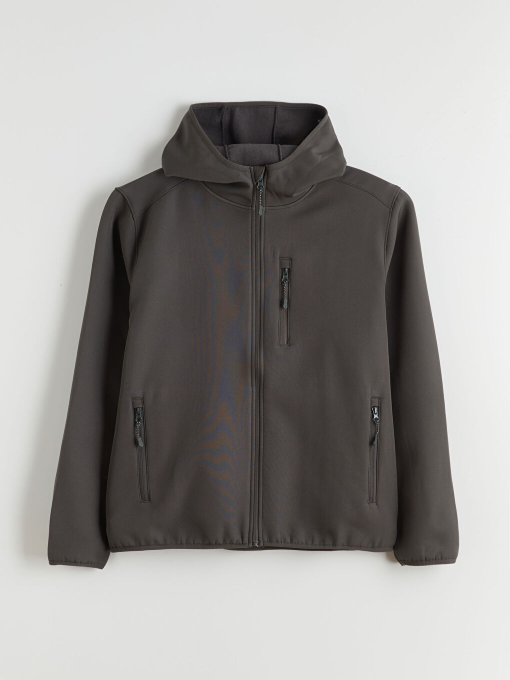 Haki Standart Kalıp Kapüşonlu Erkek Mont-10