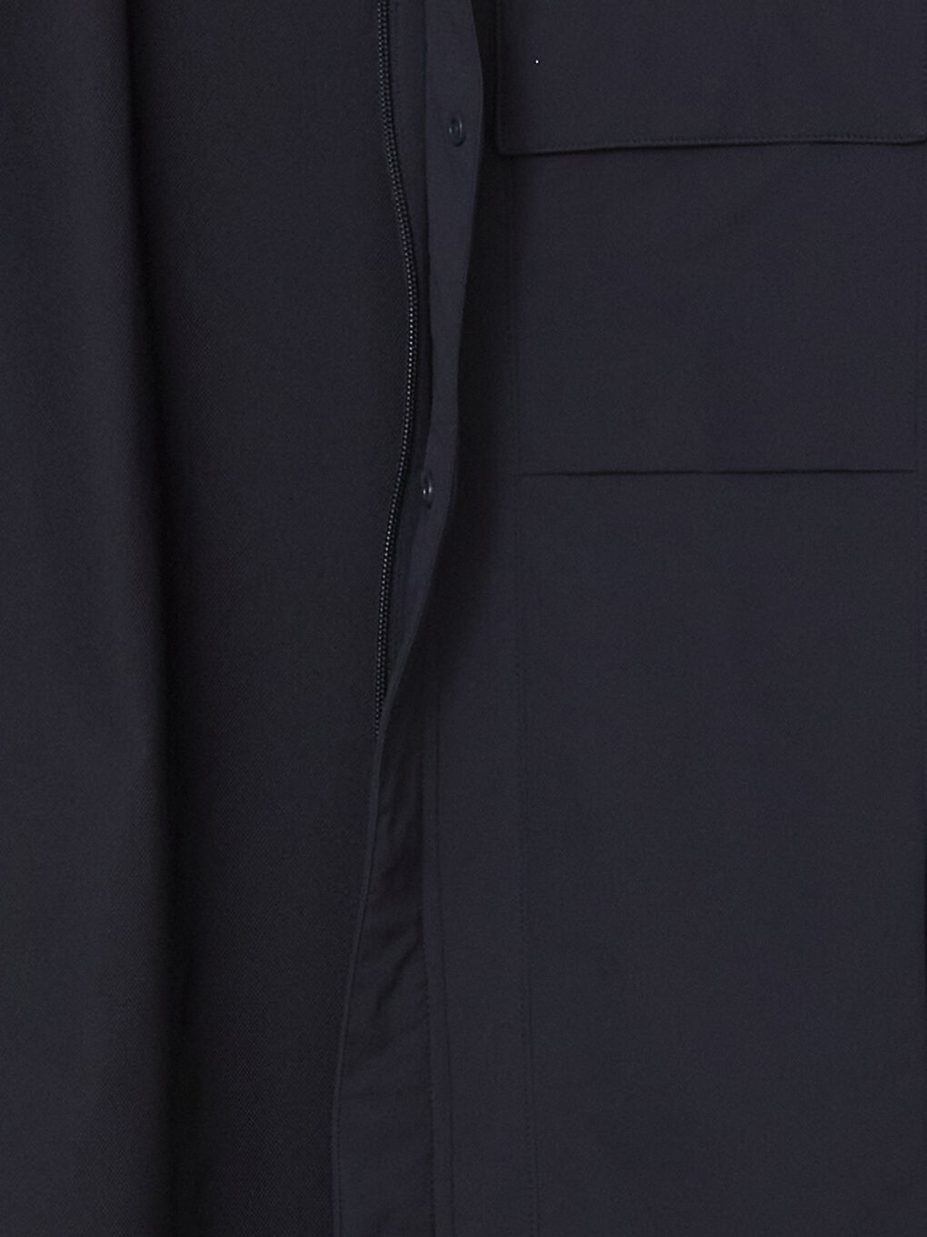 Lacivert Standart Kalıp Gömlek Yaka Erkek Mont-9