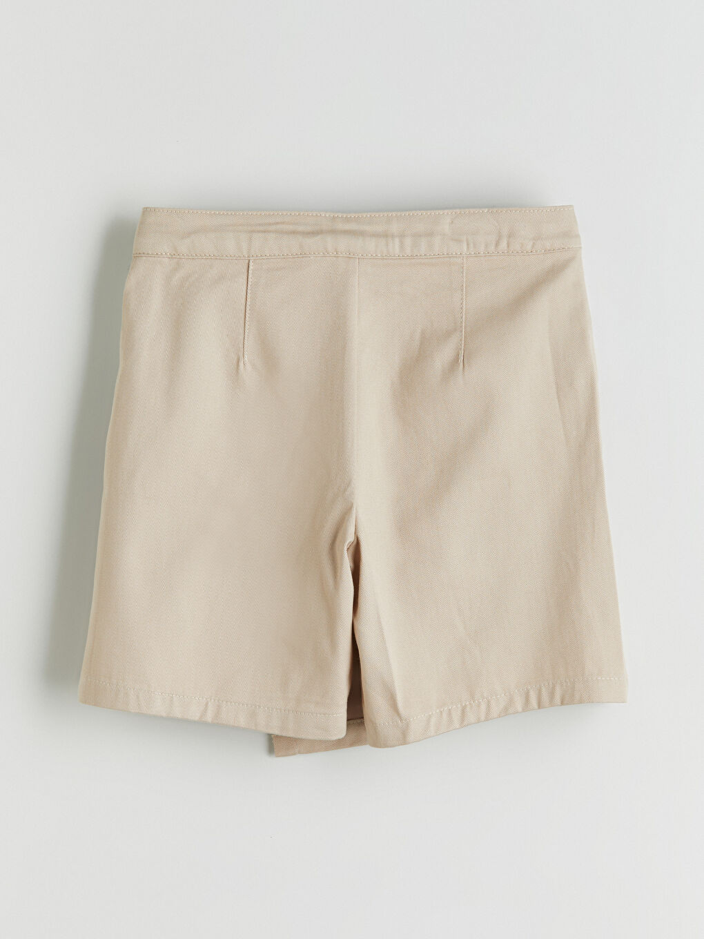 Bej Basic Gabardin Kız Çocuk Şort Etek-6