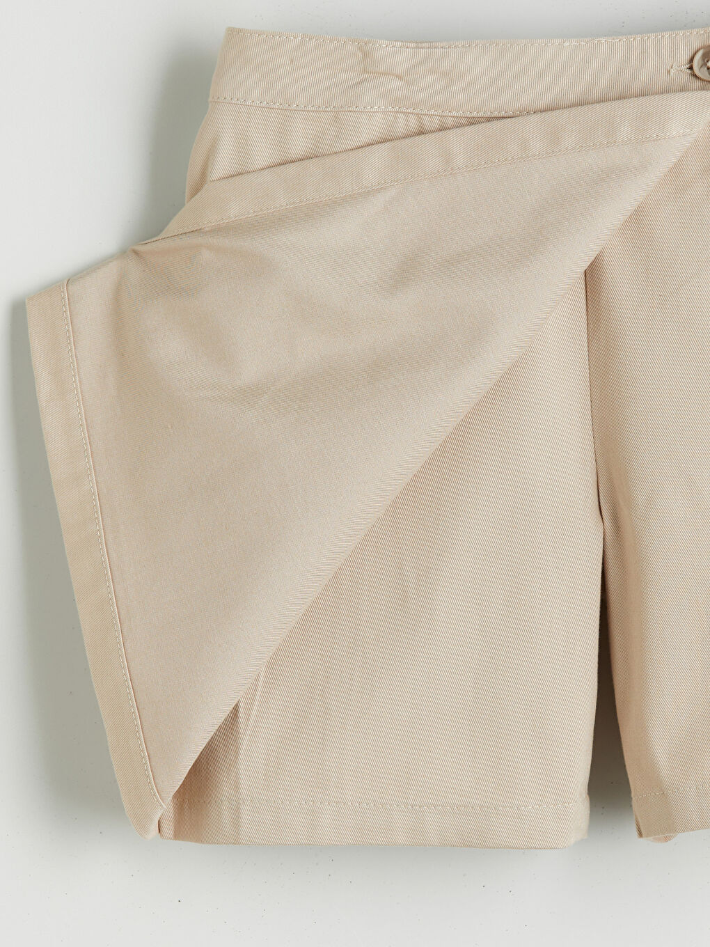 Bej Basic Gabardin Kız Çocuk Şort Etek-3