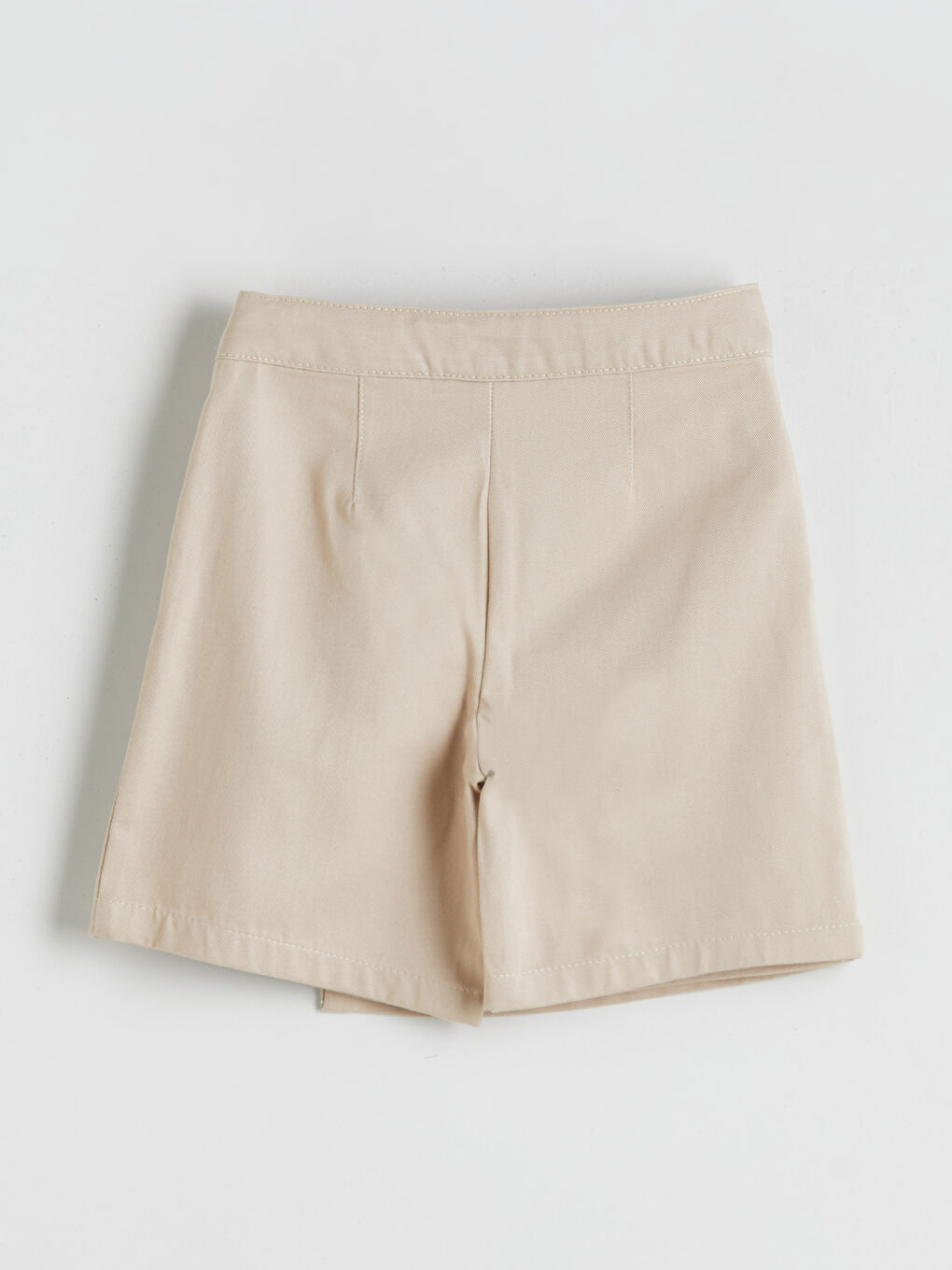 Bej Basic Gabardin Kız Çocuk Şort Etek-2