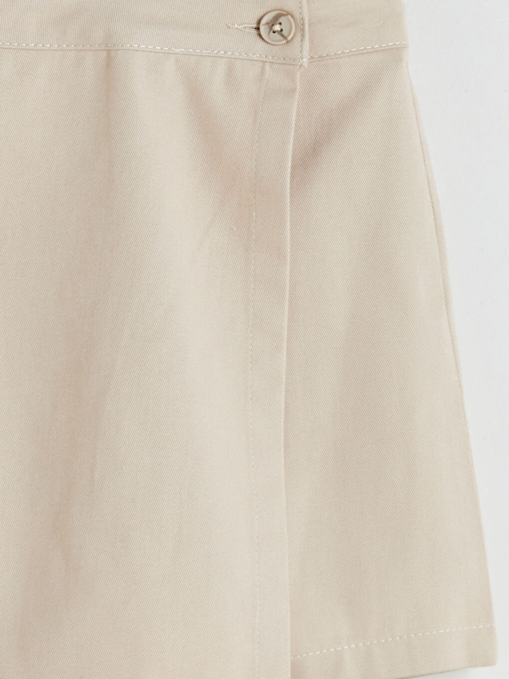 Bej Basic Gabardin Kız Çocuk Şort Etek-4