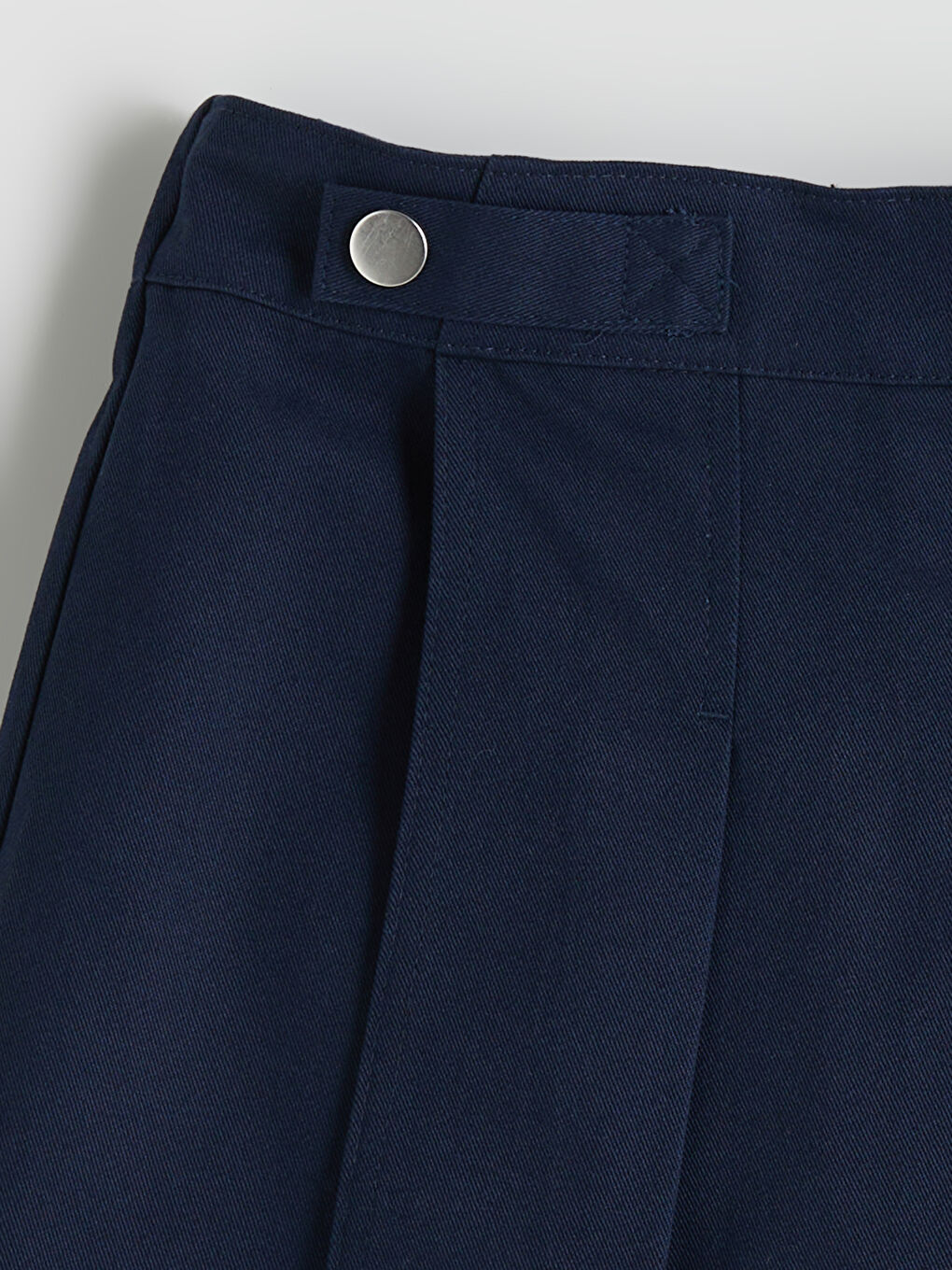 Lacivert Basic Gabardin Kız Çocuk Şort Etek-1