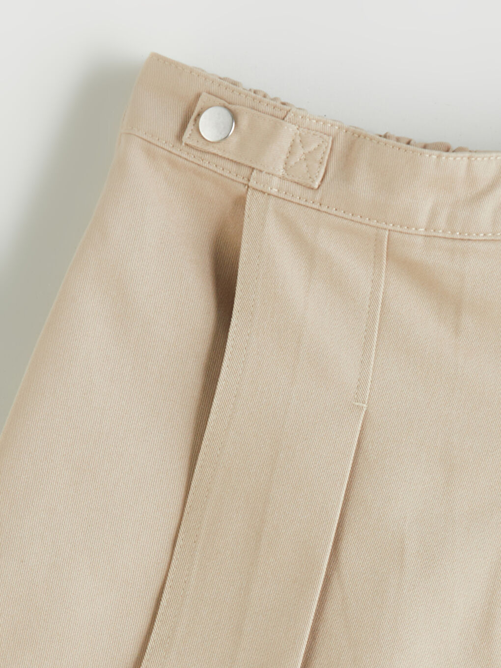 Bej Basic Gabardin Kız Çocuk Şort Etek-2