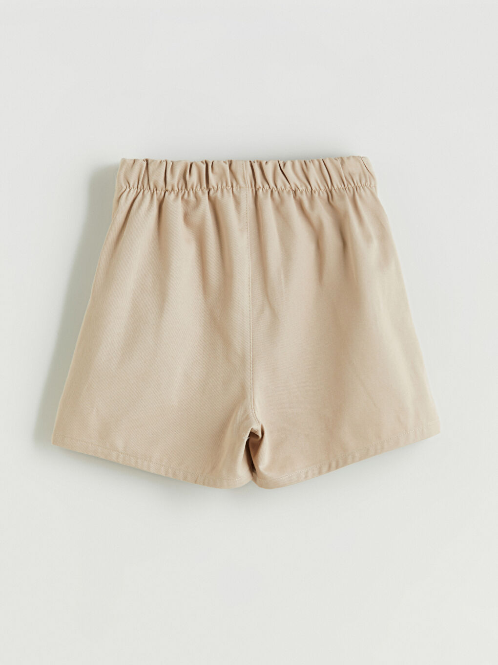 Bej Basic Gabardin Kız Çocuk Şort Etek-3