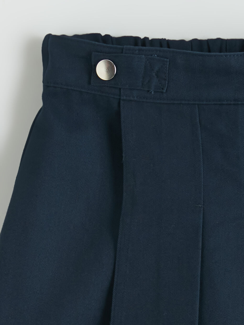 Lacivert Basic Gabardin Kız Çocuk Şort Etek-1