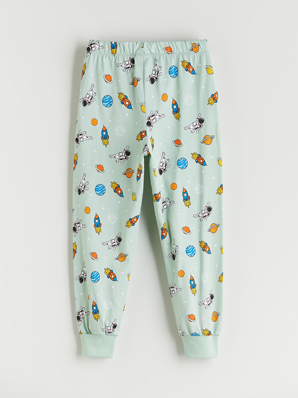 Yeşil Beli Lastikli Baskılı Erkek Çocuk Pijama Alt-2
