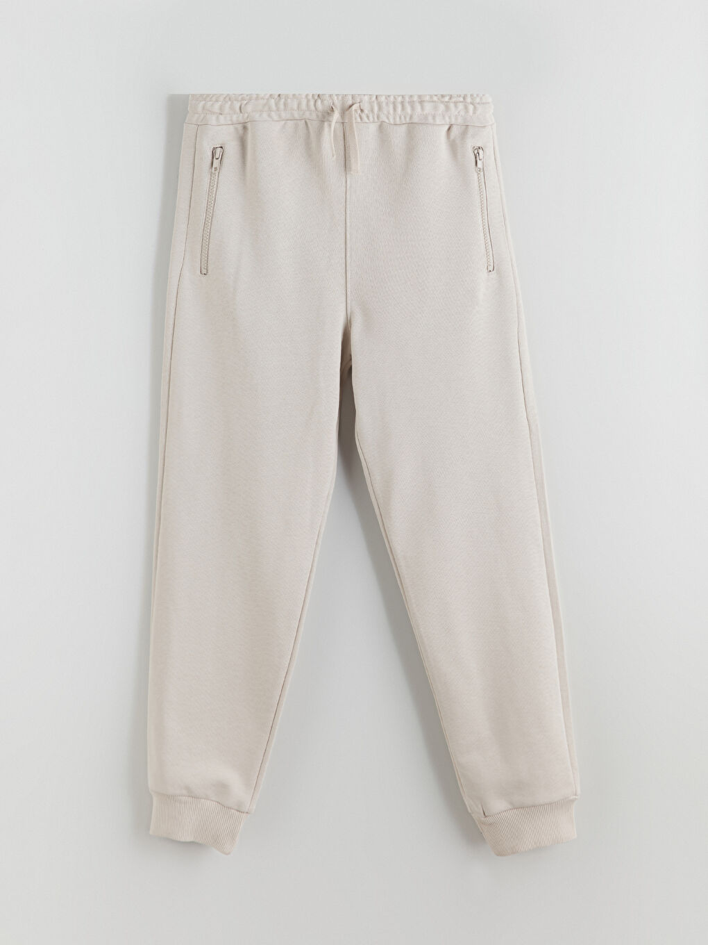 Bej Beli Lastikli Erkek Çocuk Jogger Eşofman Altı