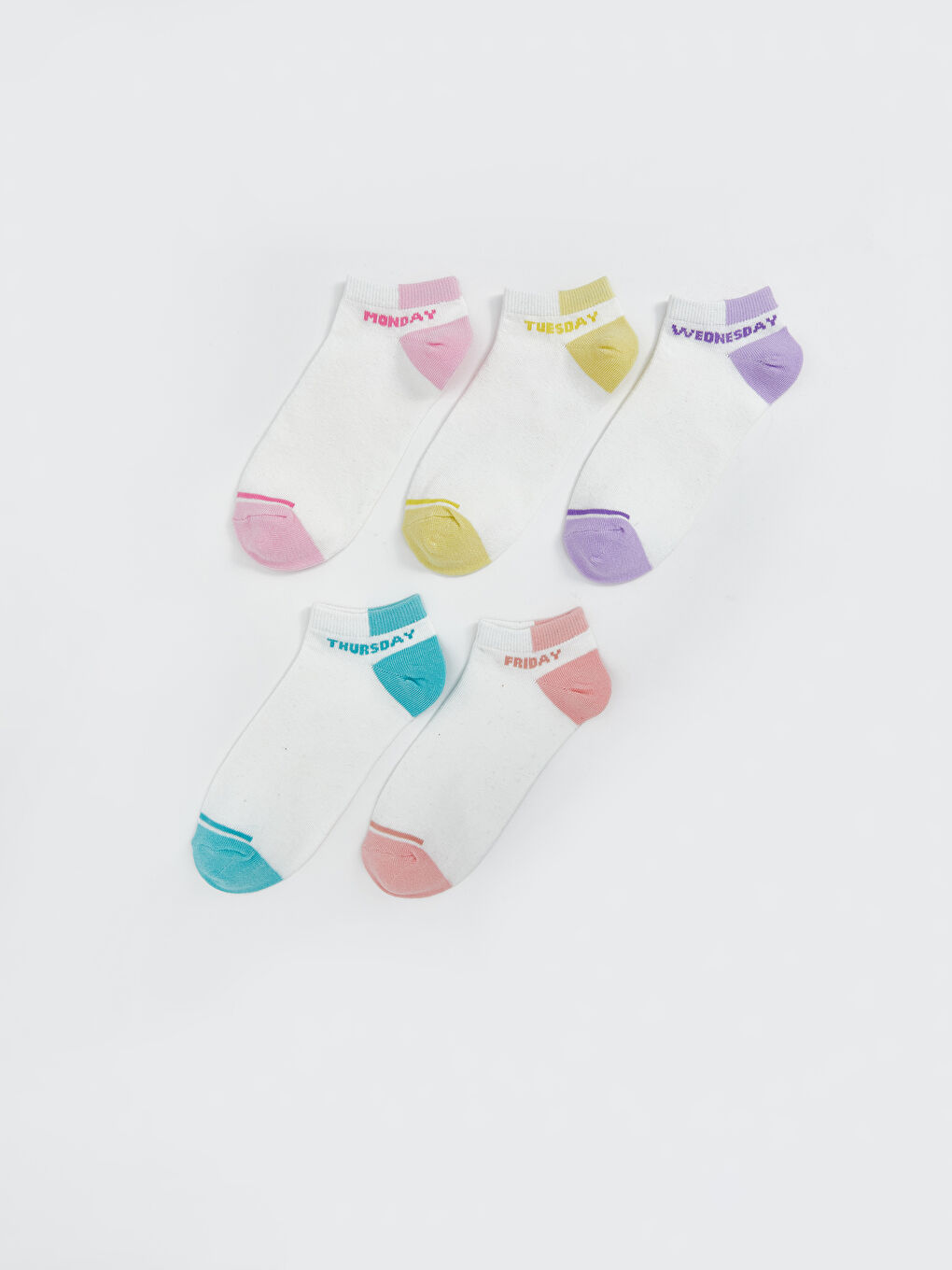 LCW DREAM Girls Trainer Socks 5 Pack -W51246Z4-FEW