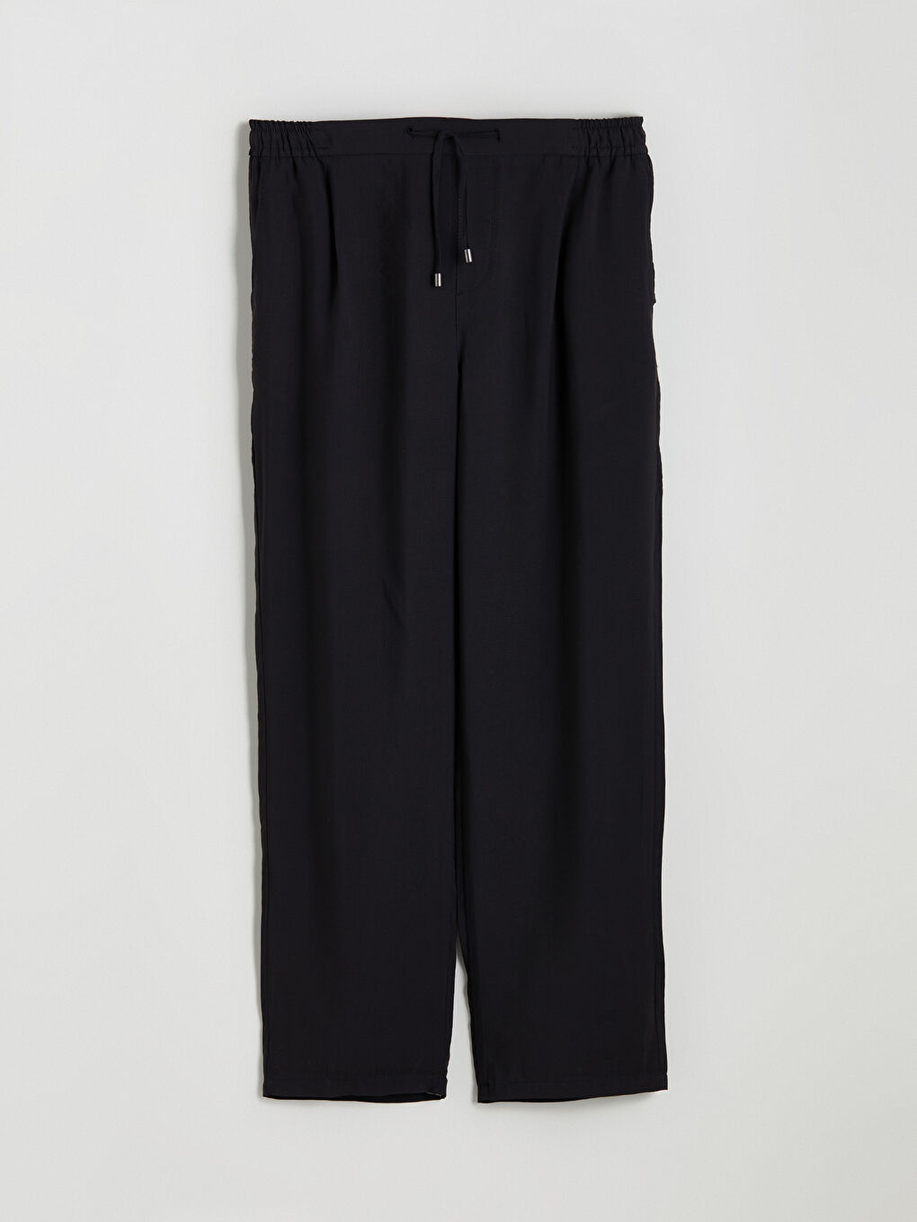 Siyah Standart Kalıp Erkek Pantolon-4