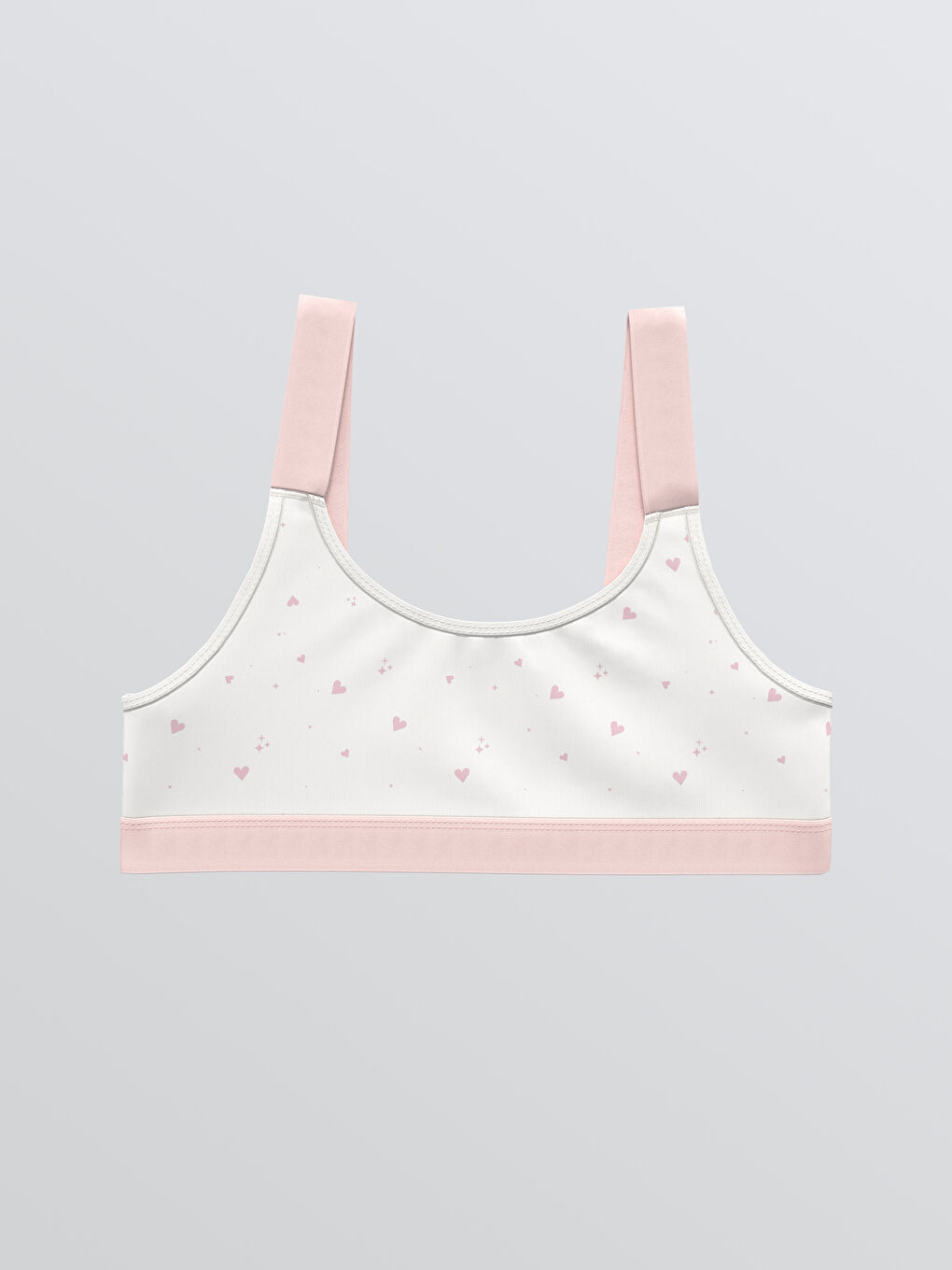 LCW Kids Heart Printed Girls' Bustier Top 2 Pack -W51264Z4-LRA