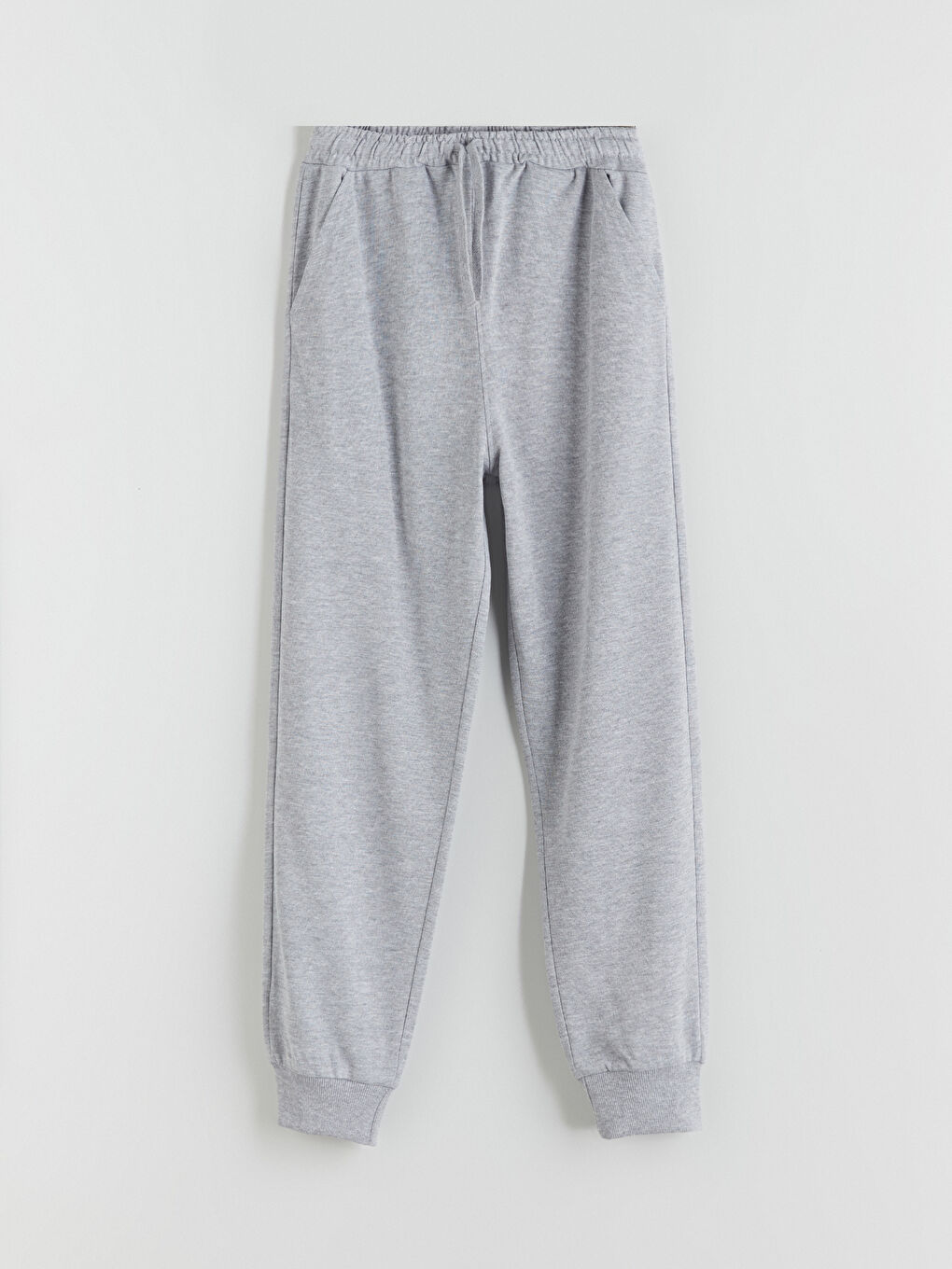 Gri Beli Lastikli Erkek Çocuk Jogger Eşofman Alt