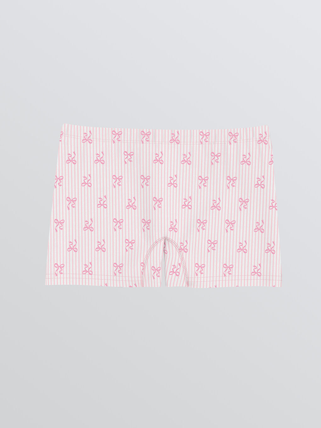 Pembe Beli Lastikli Kız Çocuk Boxer 3'lü-4