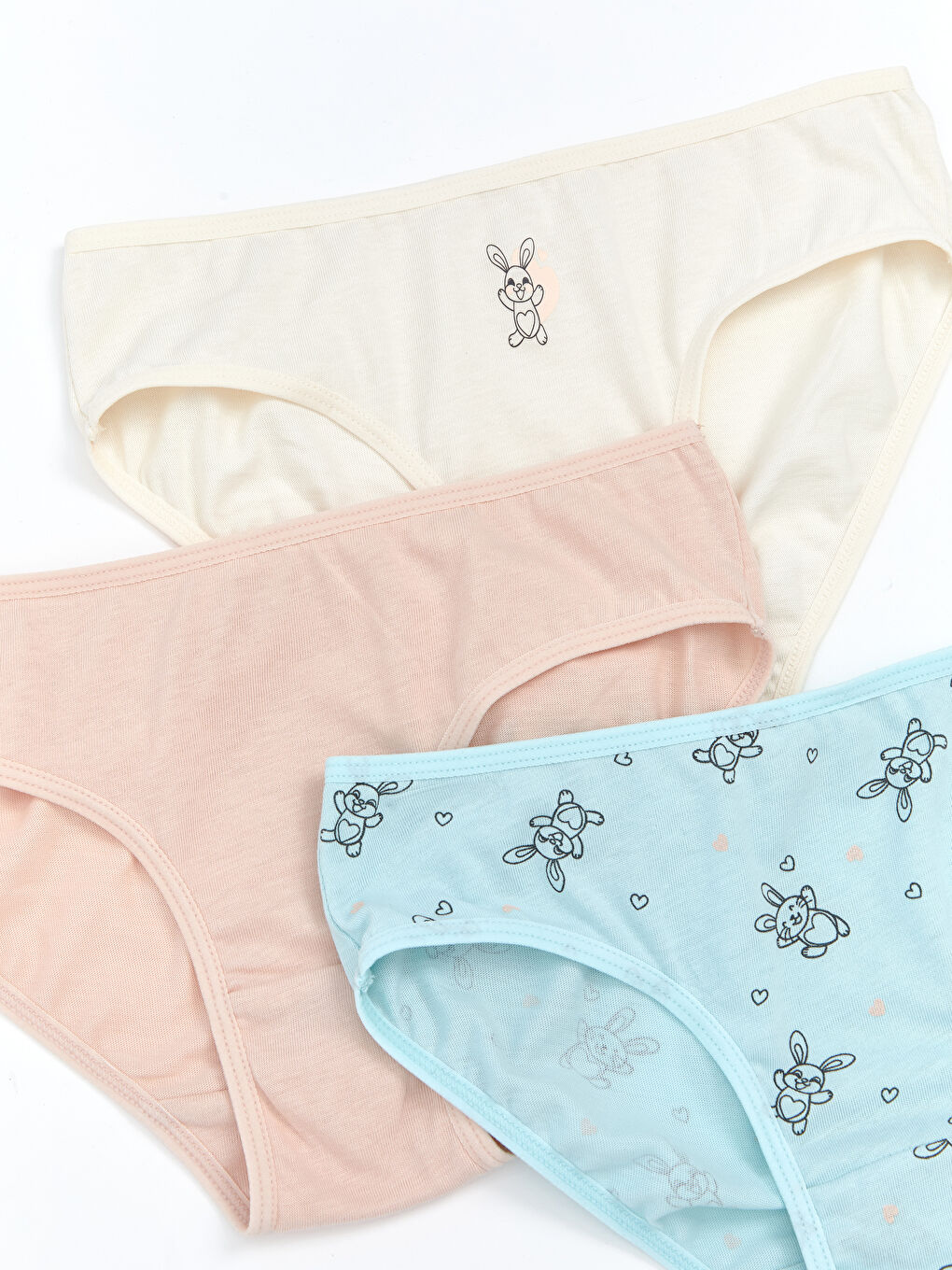 Elastic Waist Girl’S Underwear (3-Piece Set)-1