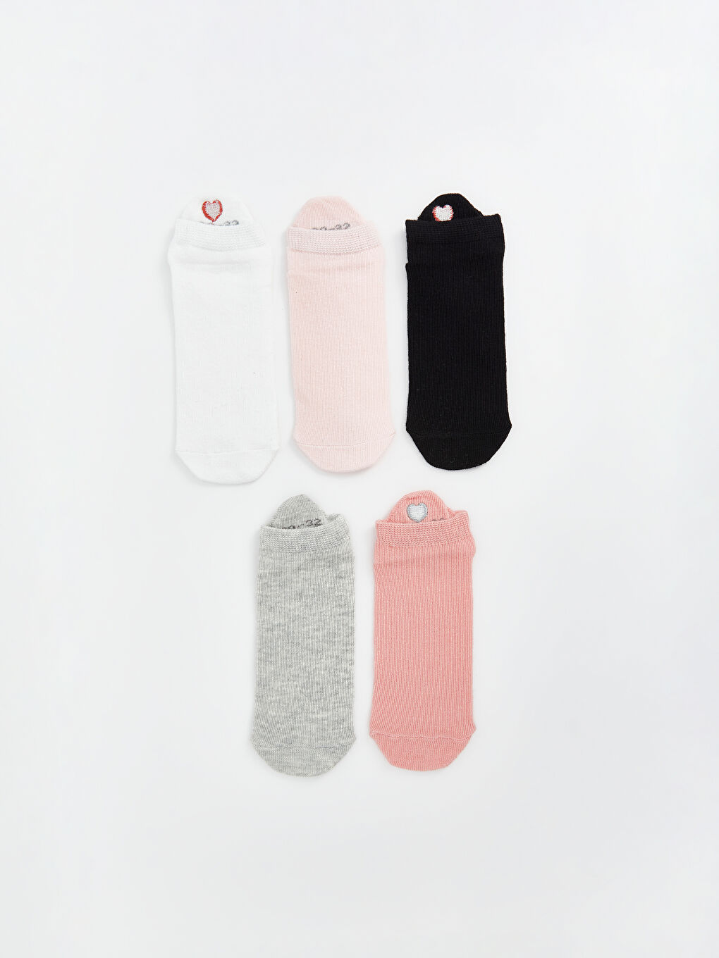 LCW Kids Girls Trainer Socks 5 Pack -W51289Z4-FEW
