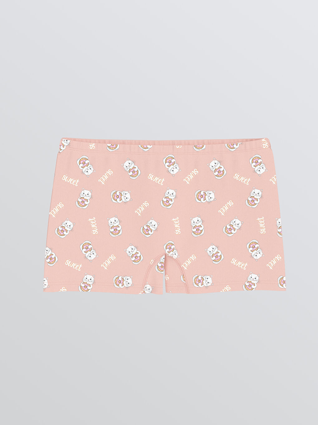 Pembe Baskılı Kız Çocuk Boxer