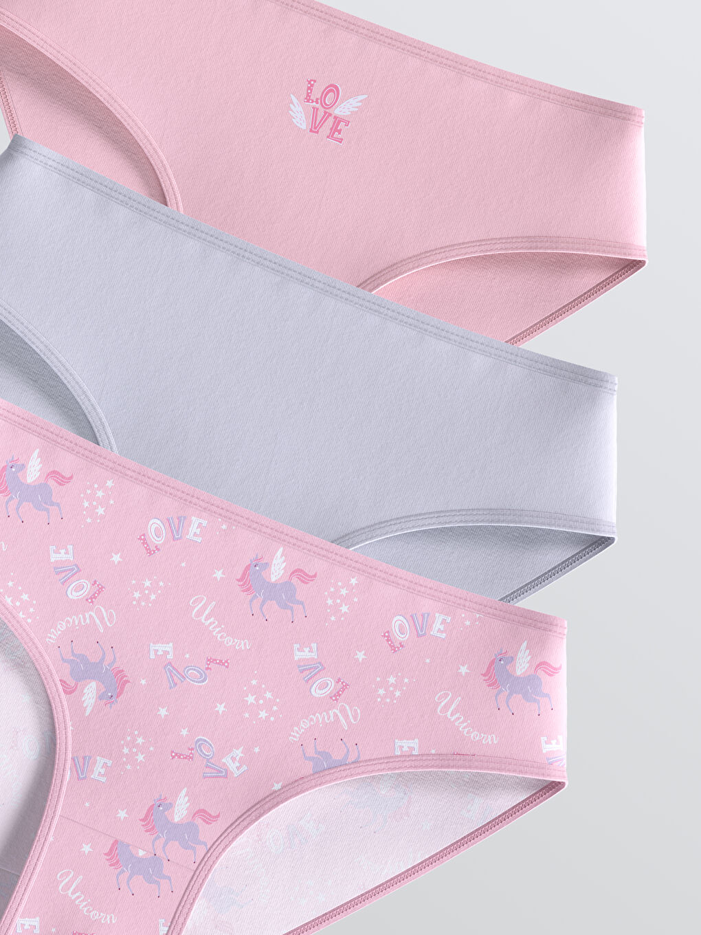 LCW Kids Printed Girl's Panties 3 pcs -W51306Z4-LT4