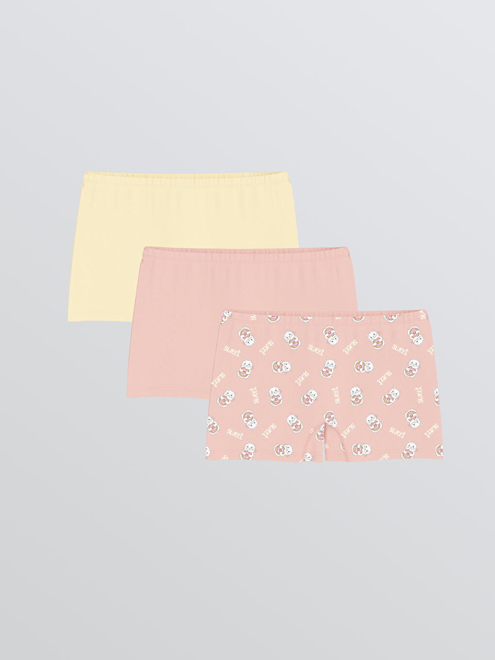 LCW Kids Printed Girls' Boxer 3-packs -W51321Z4-LT4