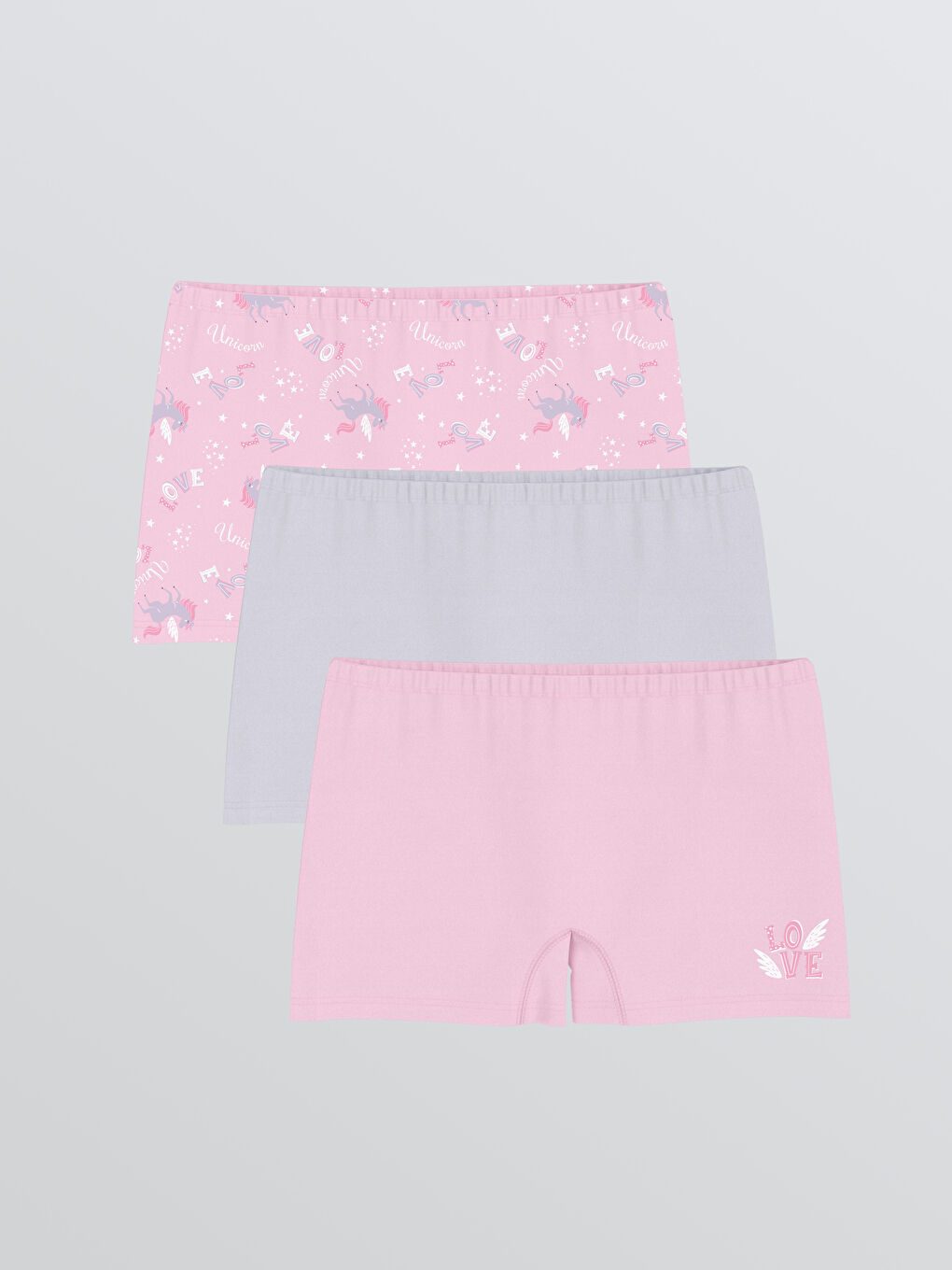 LCW Kids Štampane Bokserice za Devojčice - Pakovanja od 3 komada -W51324Z4-LT4