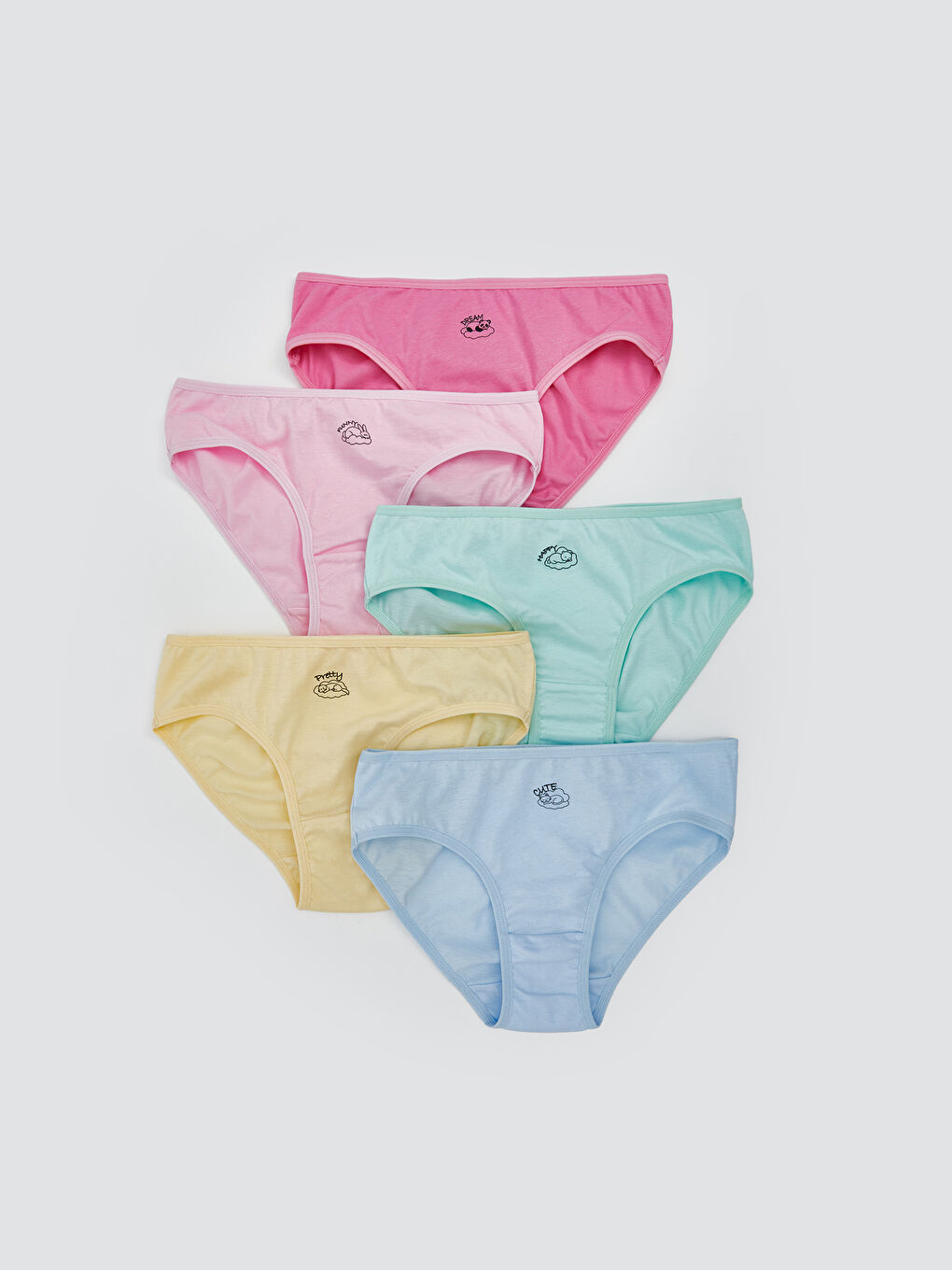 LCW Kids Printed Girl's Panties 5-Piece -W51326Z4-QWQ