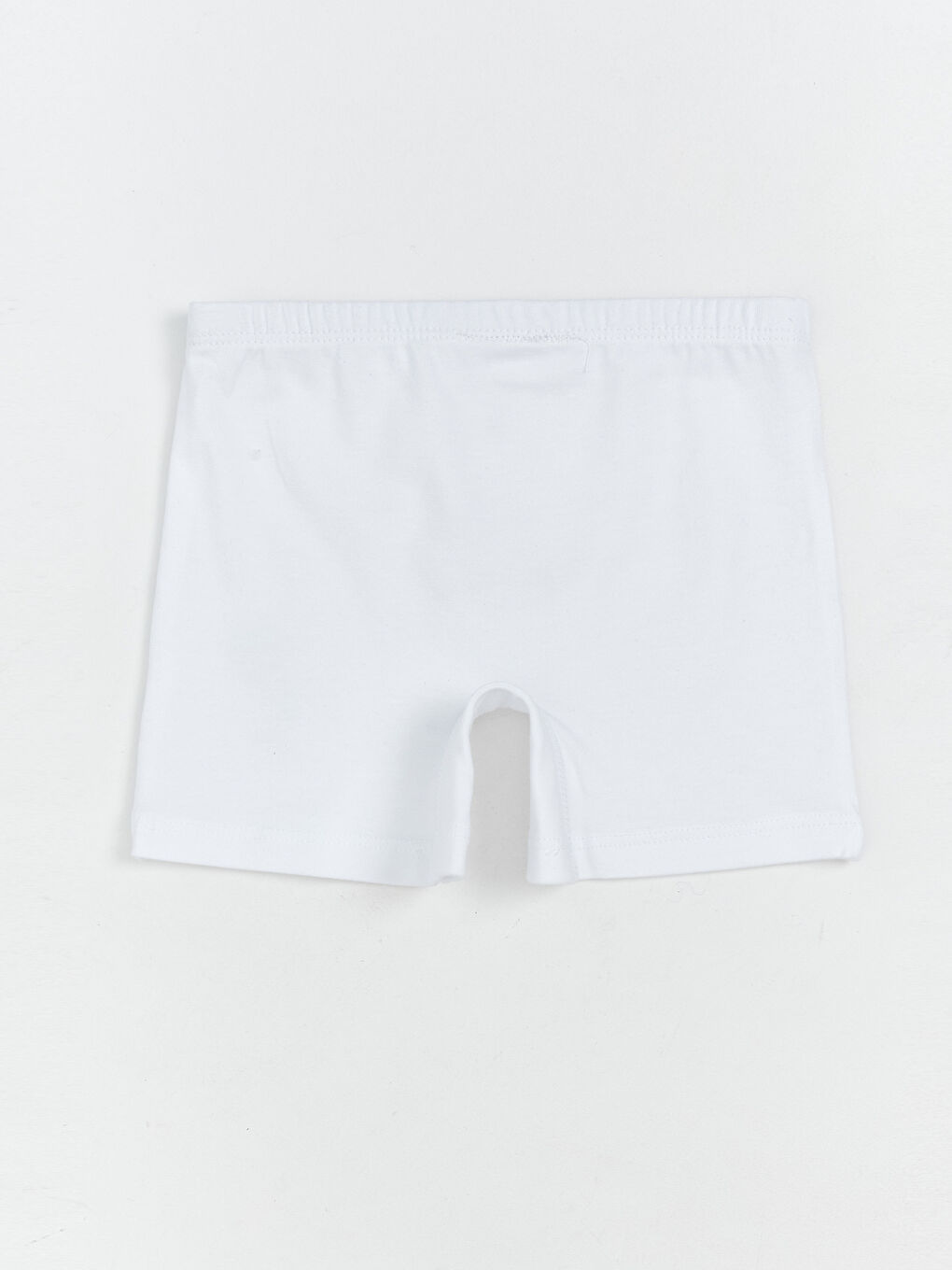 Beyaz Baskılı Beli Lastikli Kız Çocuk Boxer-1