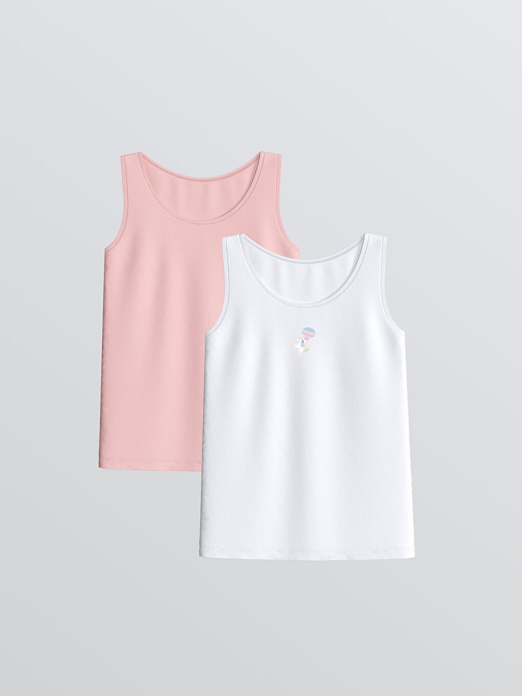 LC WAIKIKI Crew Neck Girls' Tank Tops 2-Pack -W51371Z1-Q6K