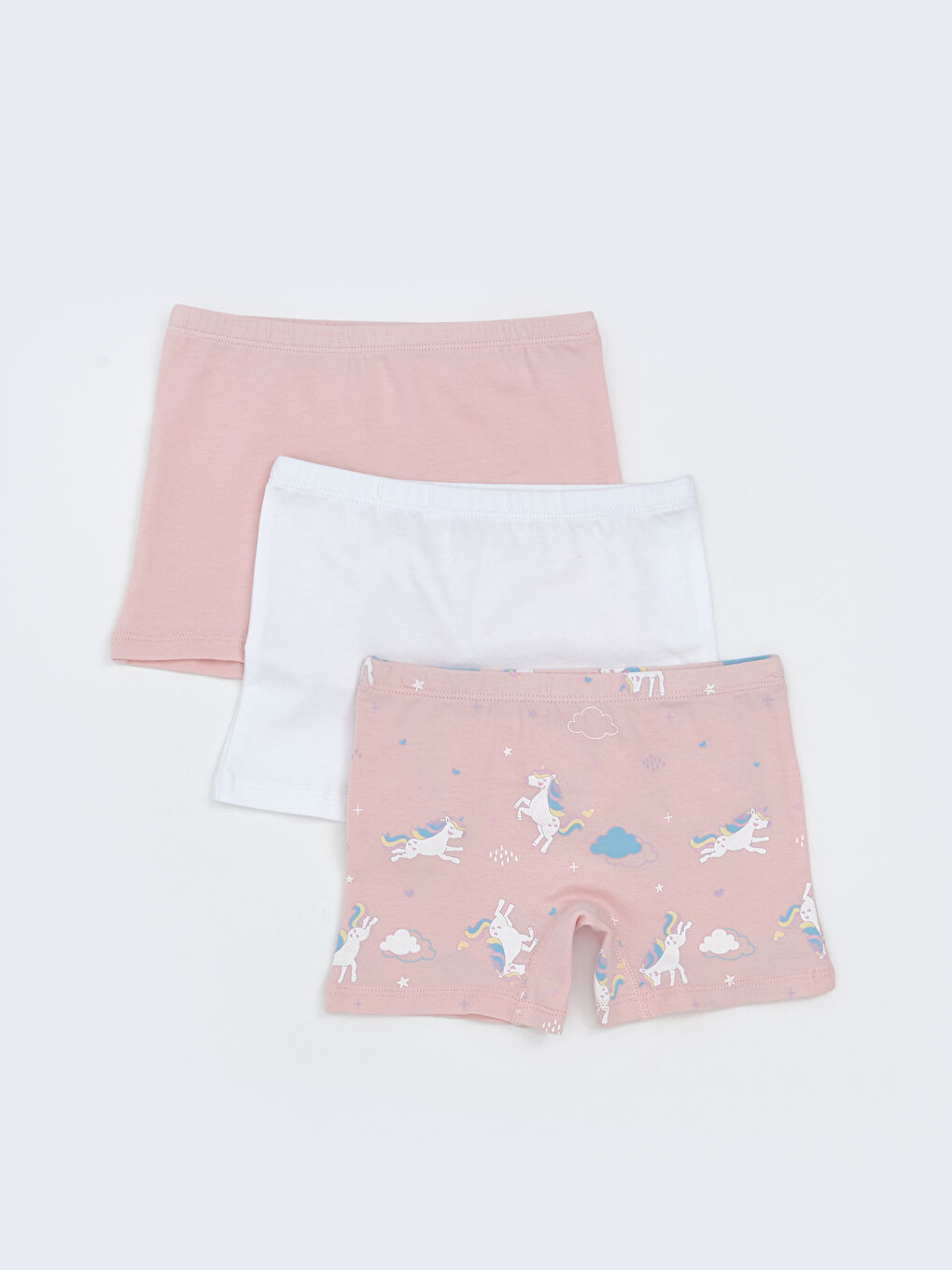 LCW Kids سراويل بوكسر مطبوعة للبنات ثلاثة ديال الباكات -W51388Z1-LT4