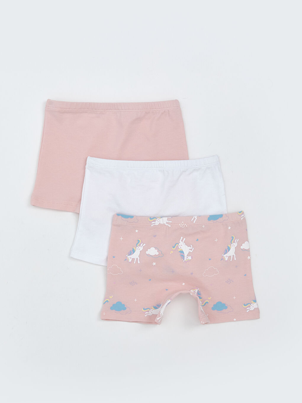 LCW Kids سراويل بوكسر مطبوعة للبنات ثلاثة ديال الباكات -W51388Z1-LT4
