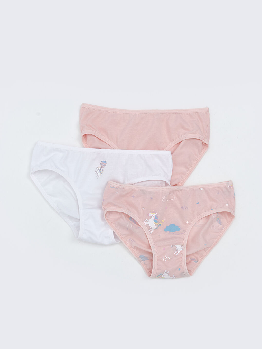 LCW Kids Elastic Waist Girl’S Underwear (3-Piece Set) -W51389Z1-LT4