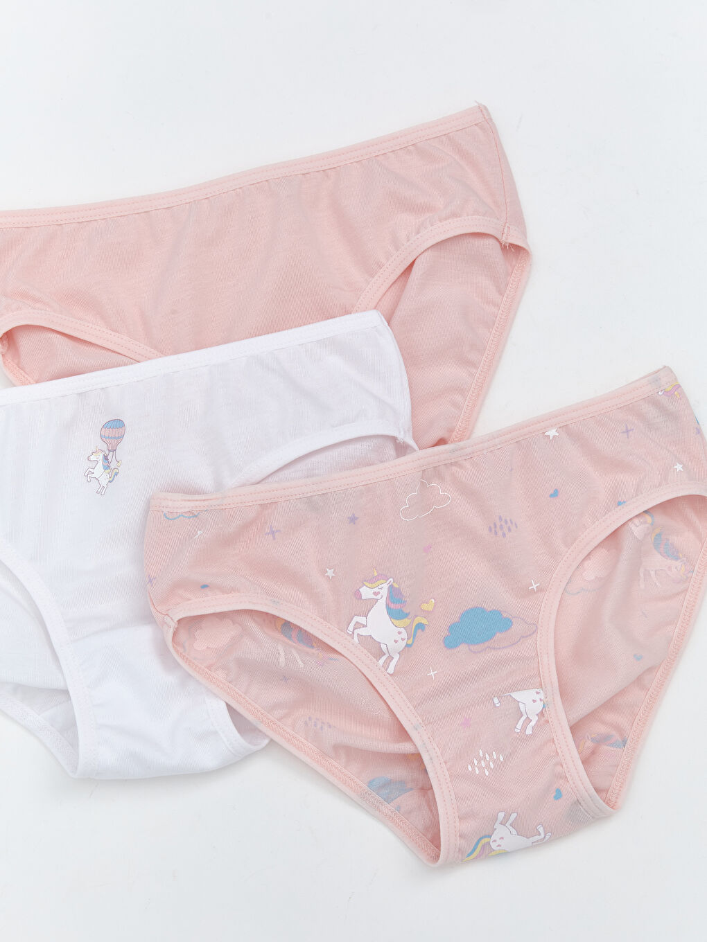 LCW Kids Elastic Waist Girl’S Underwear (3-Piece Set) -W51389Z1-LT4