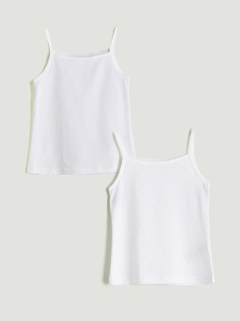 LCW baby Square Collar Strappy Baby Girls' Vest 2 Pack -W51399Z1-LU7