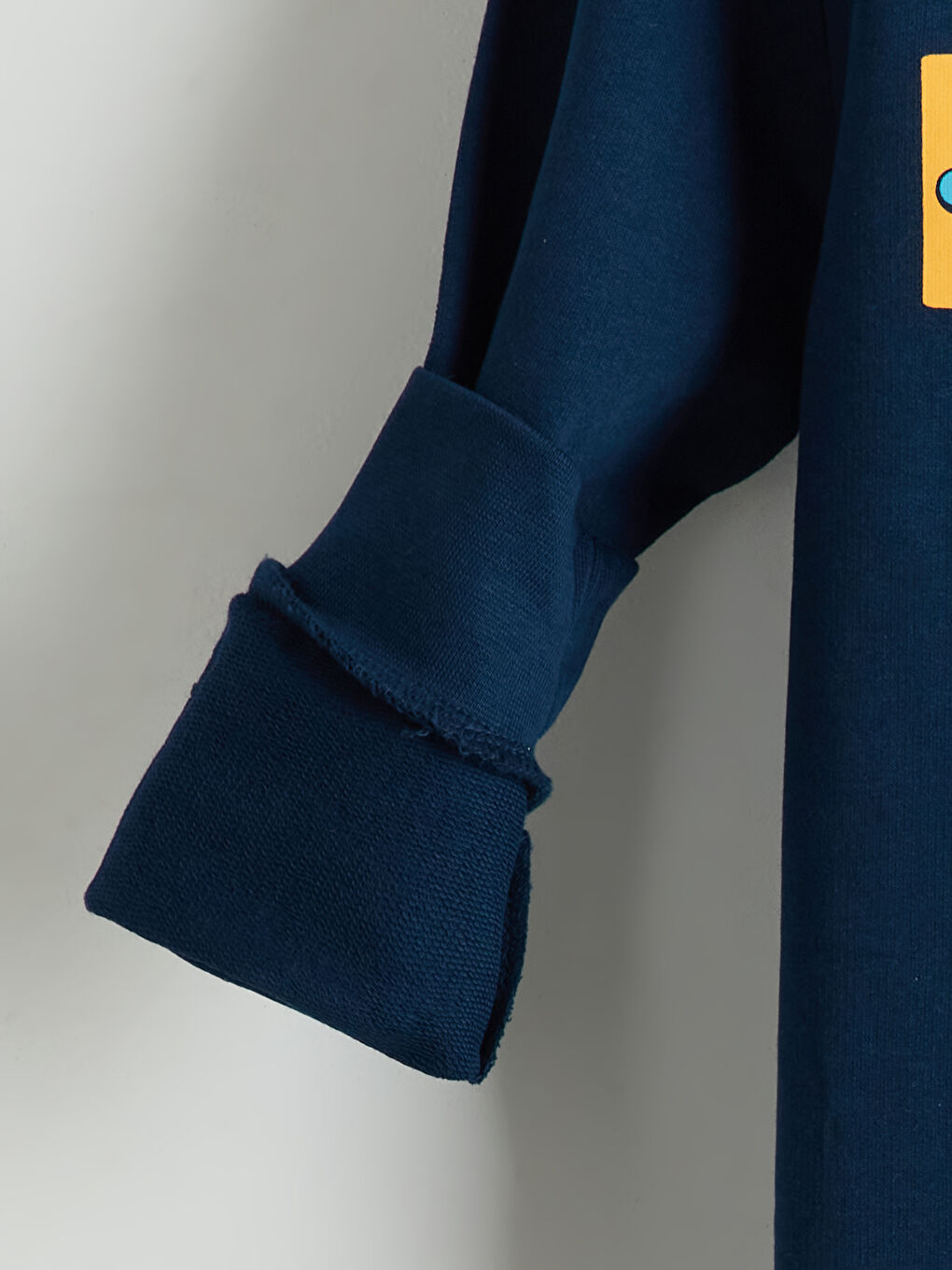 Lacivert Bisiklet Yaka Erkek Çocuk Pijama Üst-1