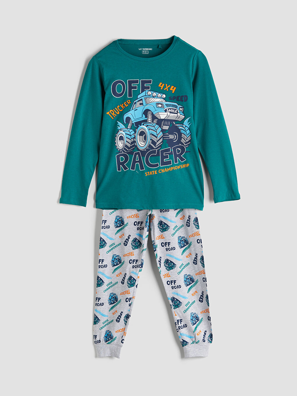 LCW Kids Crew Neck Boys' Pyjama Set -W51438Z4-H7R