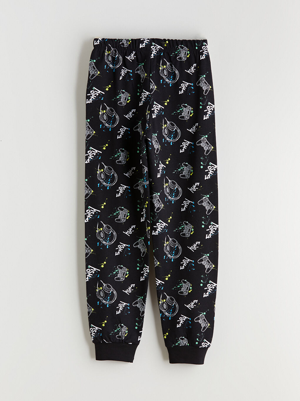 Siyah Beli Lastikli Erkek Çocuk Pijama Alt-1