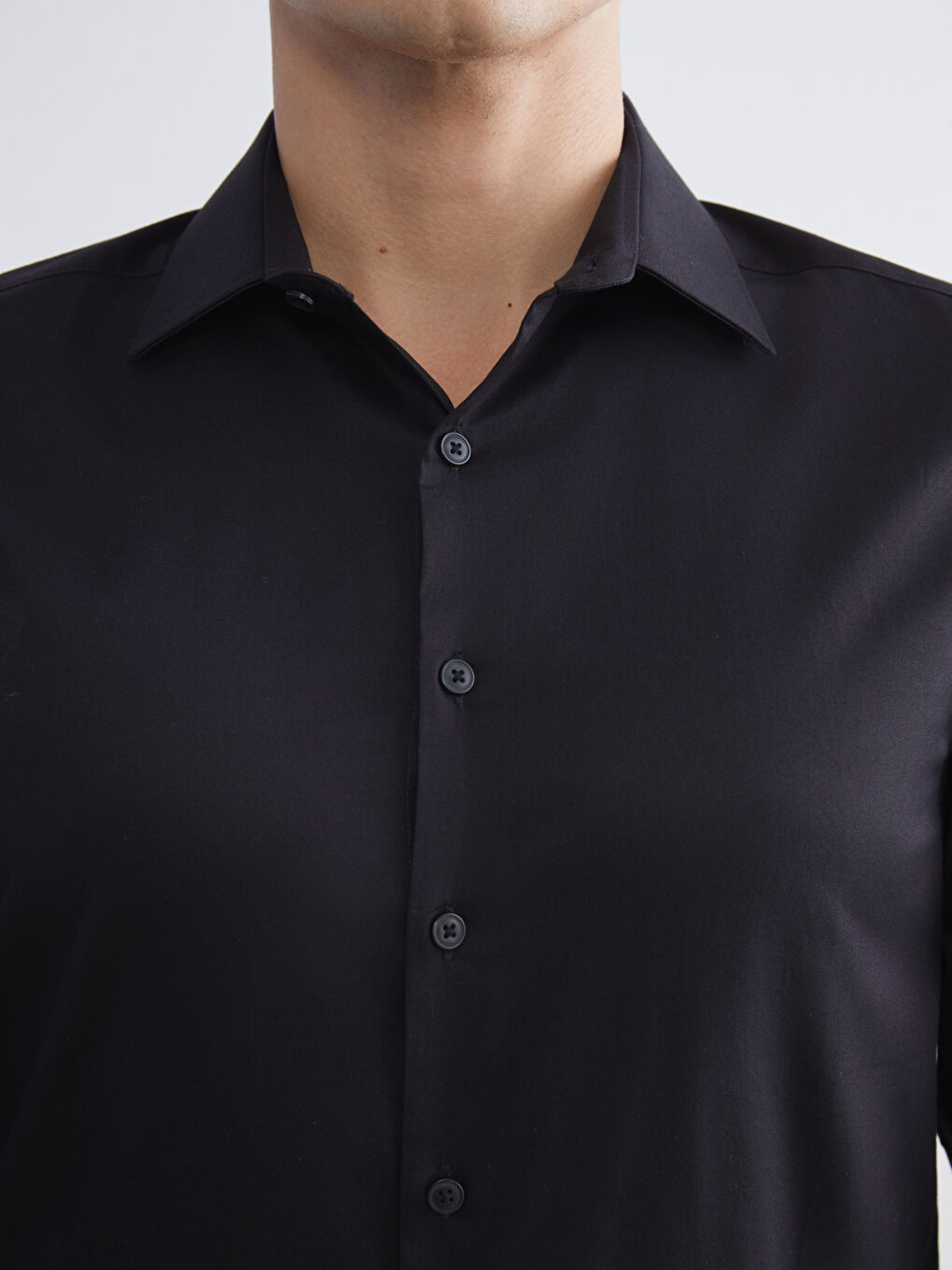 Muška košulja dugih rukava slim fit od gabardina-4