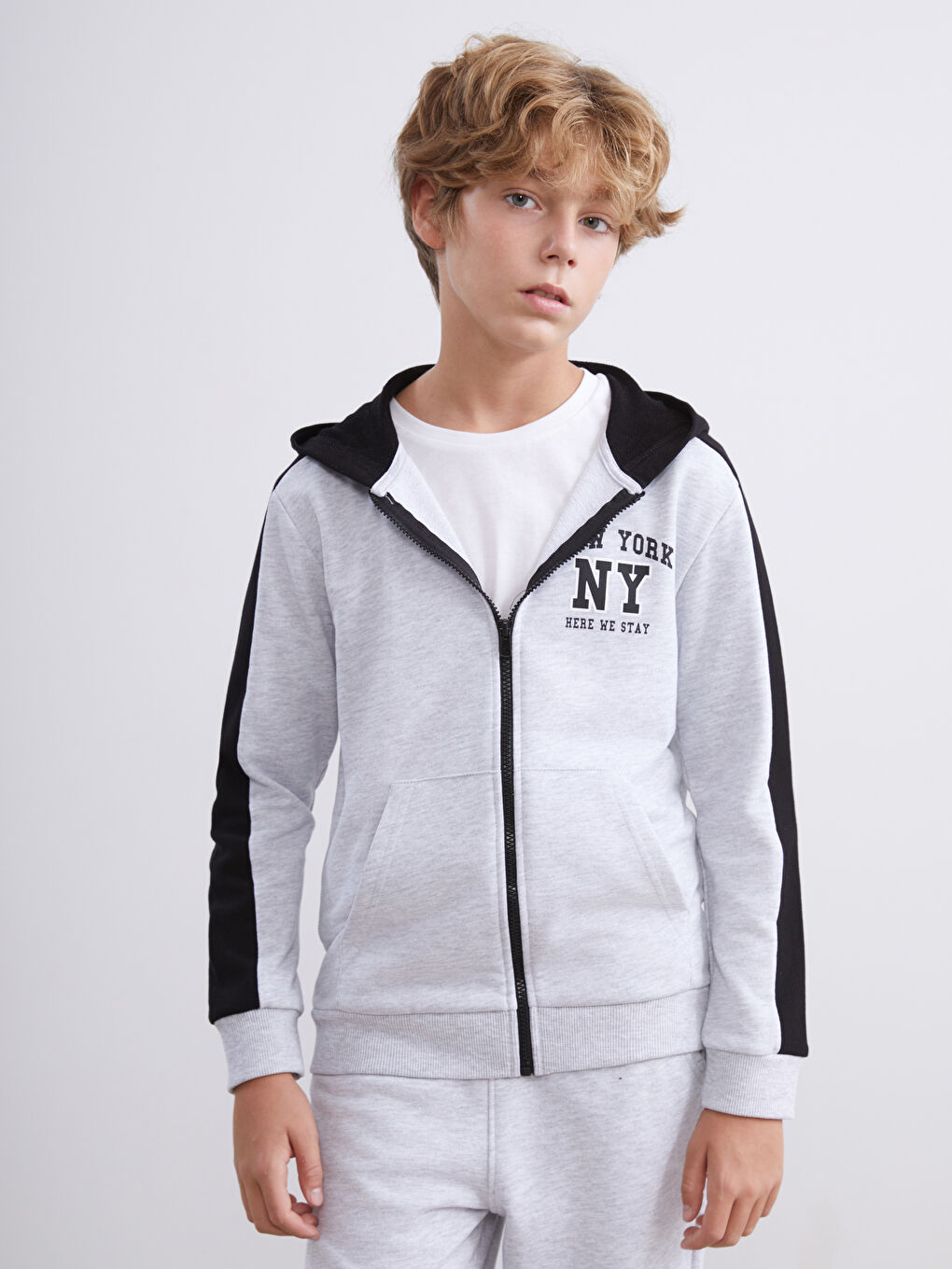Hooded Boys' Tracksuit Set-1