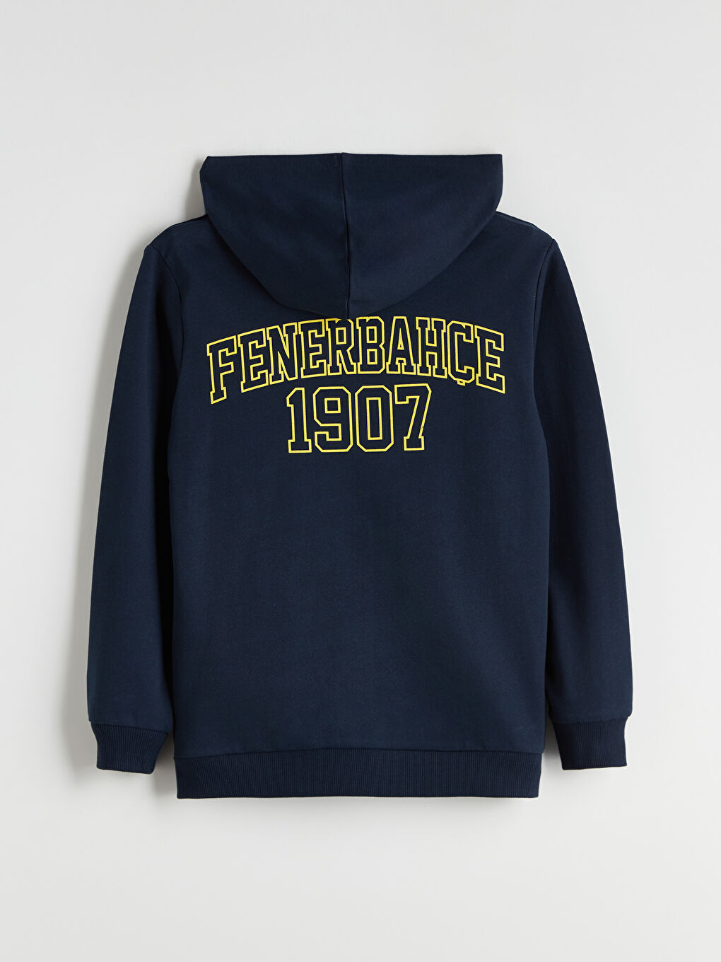 Lacivert Fenerbahçe Baskılı Erkek Çocuk Fermuarlı Sweatshirt-1