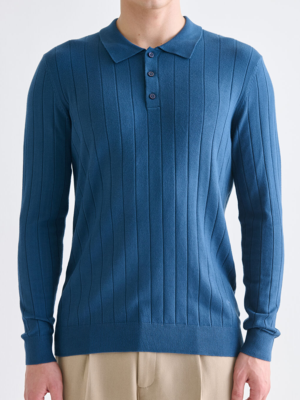 Polo Neck Men's Knitwear Sweater-2