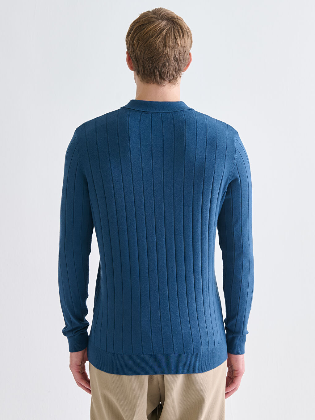 Polo Neck Men's Knitwear Sweater-3