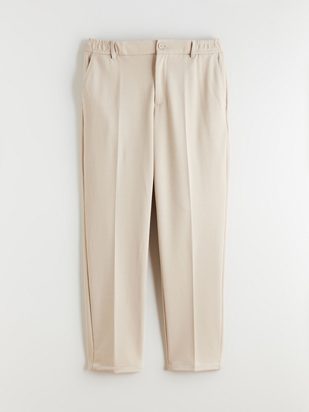 Bej Standart Kalıp Erkek Pantolon-4