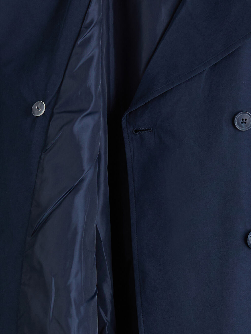LCW Modest معطف واقٍ من المطر كحلي امرأة -W51528Z8-YBY
