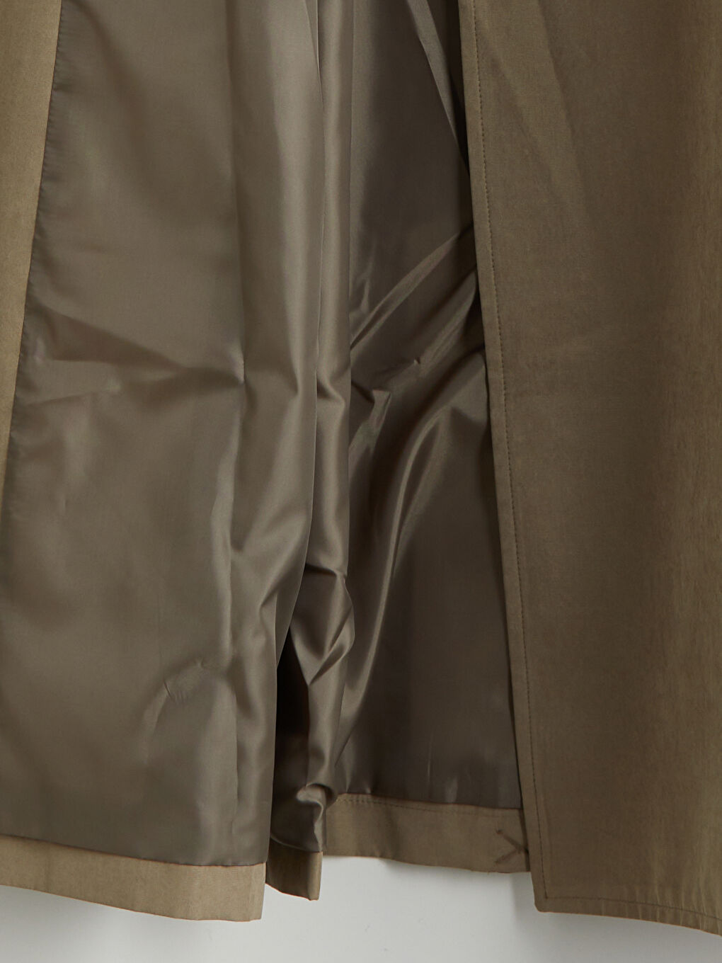 LCW Modest معطف واقٍ من المطر كاكي امرأة -W51528Z8-YCD