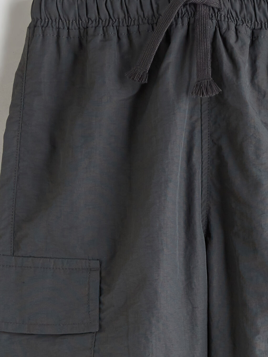 Gri Beli Lastikli Erkek Çocuk Kargo Jogger Pantolon-1