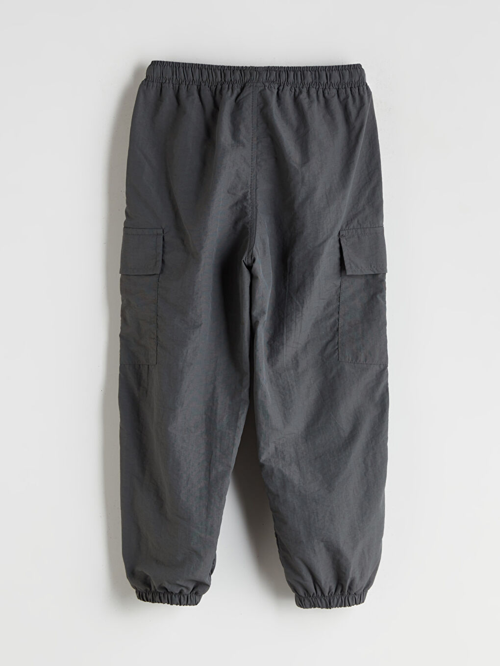 Gri Beli Lastikli Erkek Çocuk Kargo Jogger Pantolon-2
