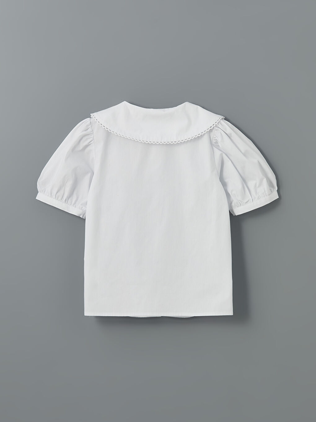 LCW Kids Regular Fit Poplin Window Embroidered Girls' Shirt -W51548Z4-Q6K