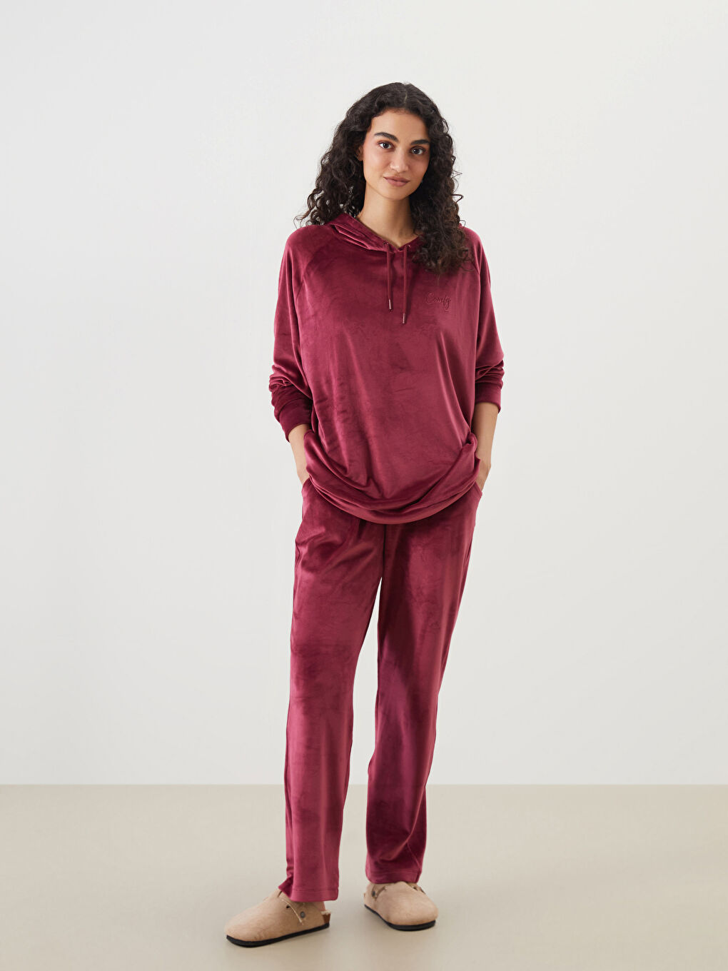 LCW DREAM Woman BORDEAUX Pyjama Top -W51591Z8-HFC