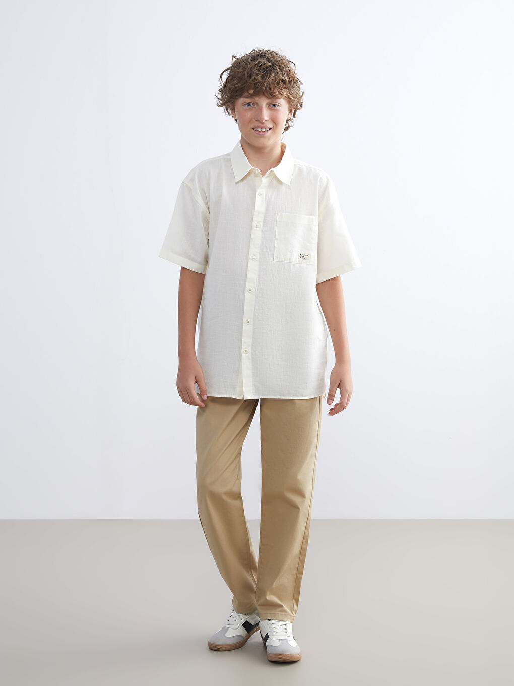 Short Sleeve Boys' Shirt-1