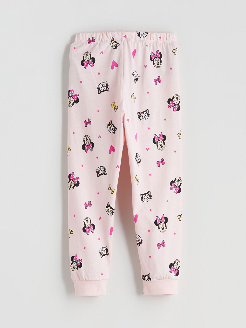 Pembe Minnie Mouse Baskılı Kız Çocuk Pijama Alt-2