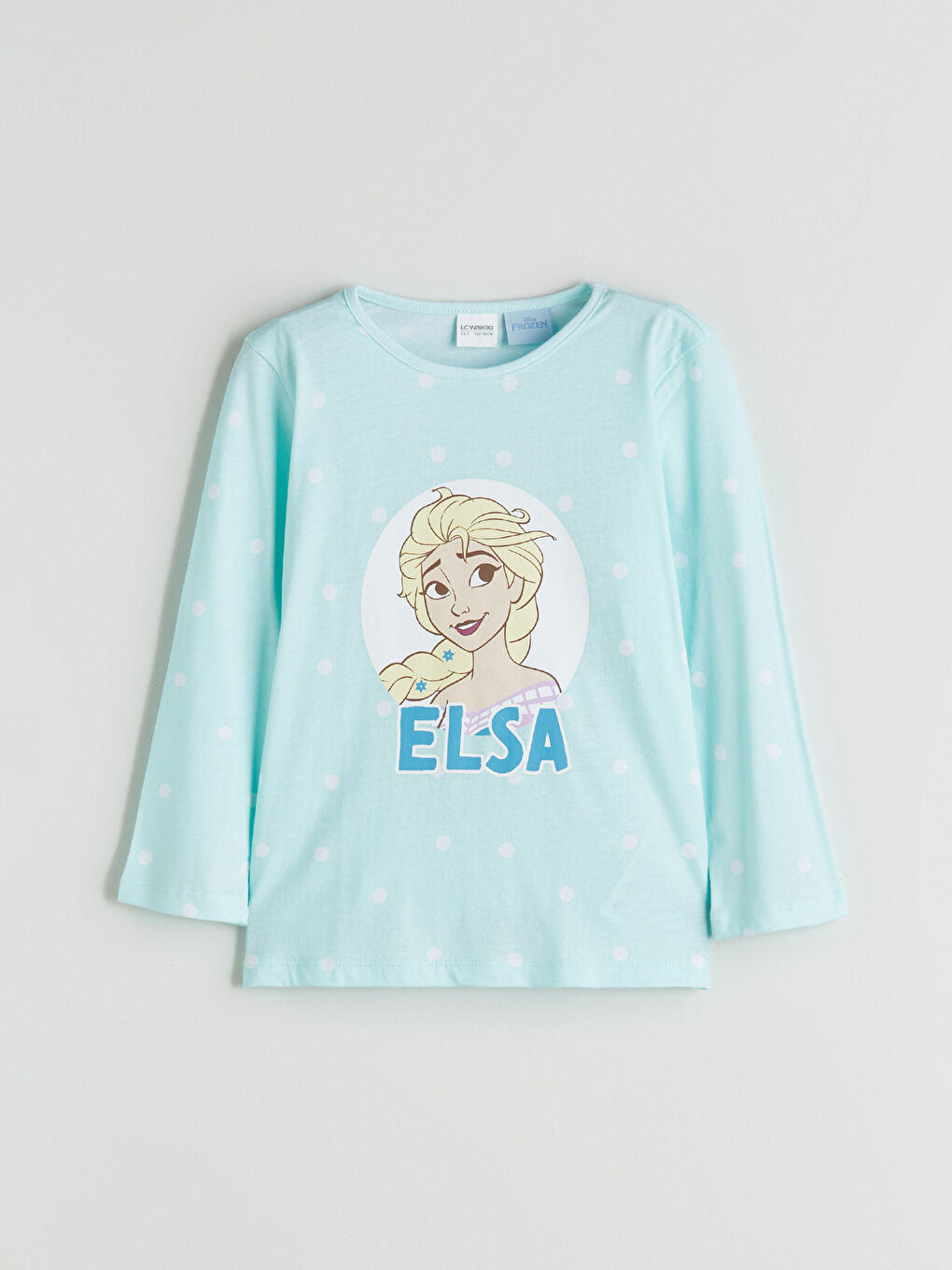 LCW Kids طقم بيجاما بنات مطبوع إلسا كول مدور -W51619Z1-LQT