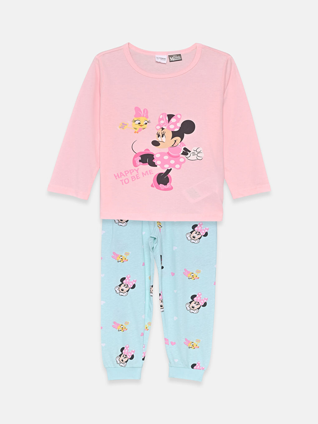 минни маус принтті қыздарға арналған пижама жинағы